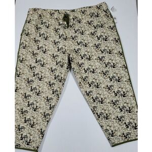 Disney Lounge Pants Skunk & Bambi Print Crop Pajama Bottoms Comfy